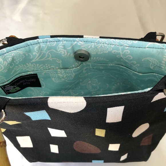 Black Blue and Green Print y2k Purse - Picture 2 of 2